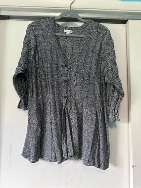 Croft & Barrow Heathered V-Neck Peplum Sweater